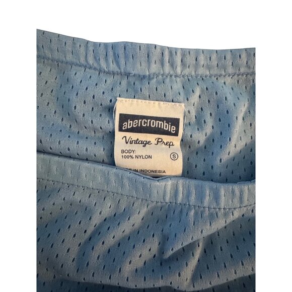 Abercrombie Skirt S Vintage Prep Blue Mesh Low Rise Retro 90s Mini Y2K - Picture 3 of 7